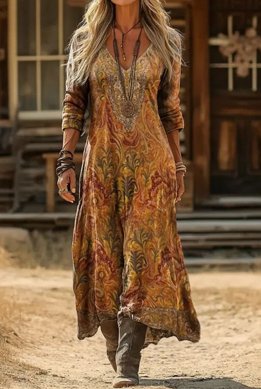 Zion | Vintage-Inspired Long Sleeve Casual Dress
