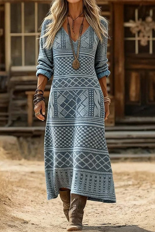 Maelynn | Vintage-Inspired Long Sleeve Casual Dress