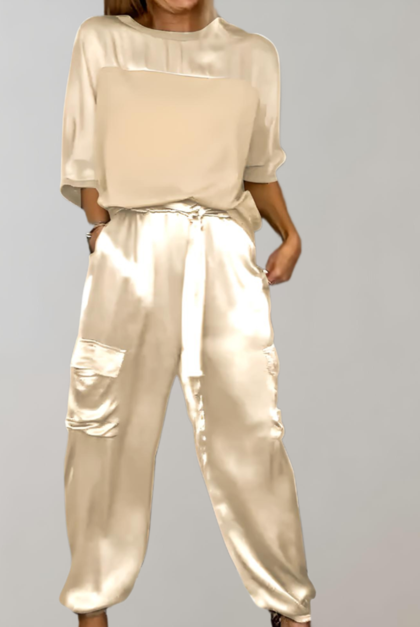 Shireen | Silky Soft Cargo Lounge Set