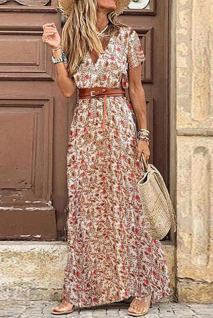 Mara | Long Ibiza Pleated Dress