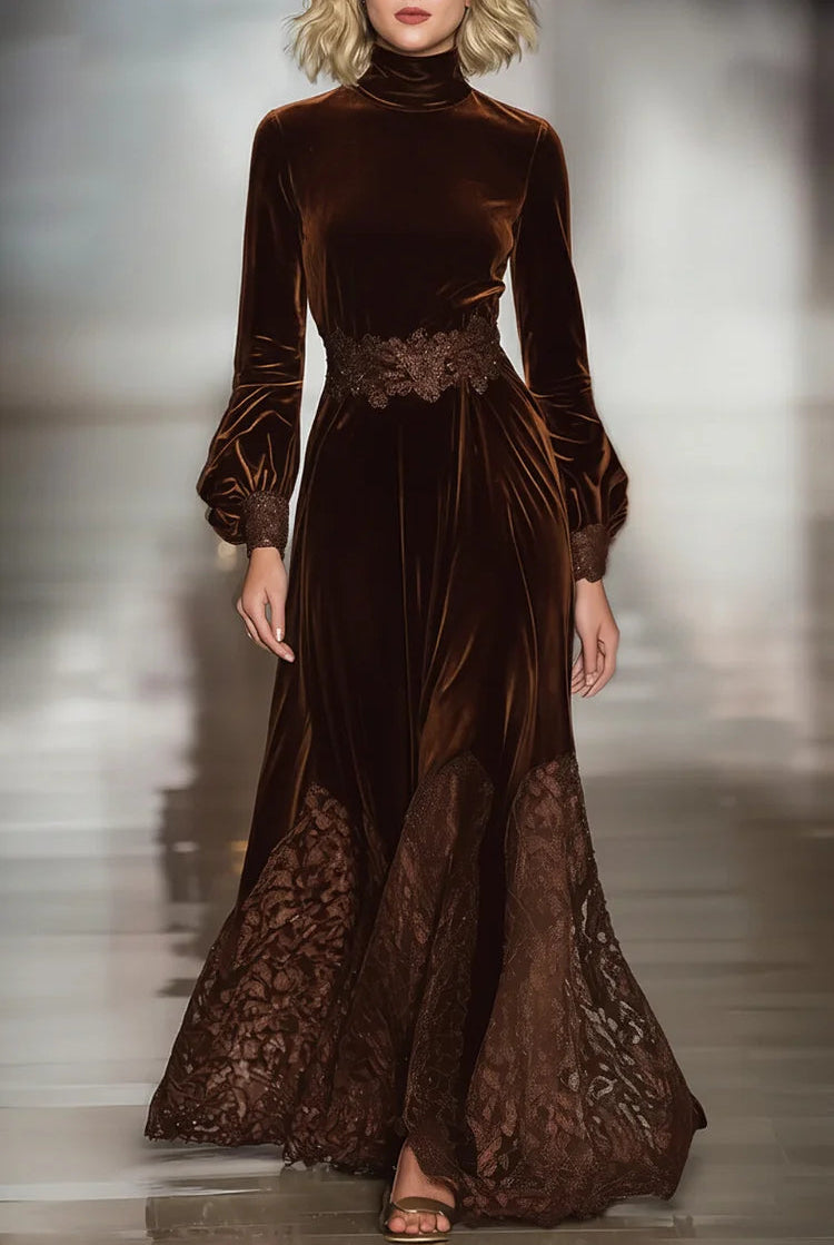 Dahliana | Suede Maxi Dress