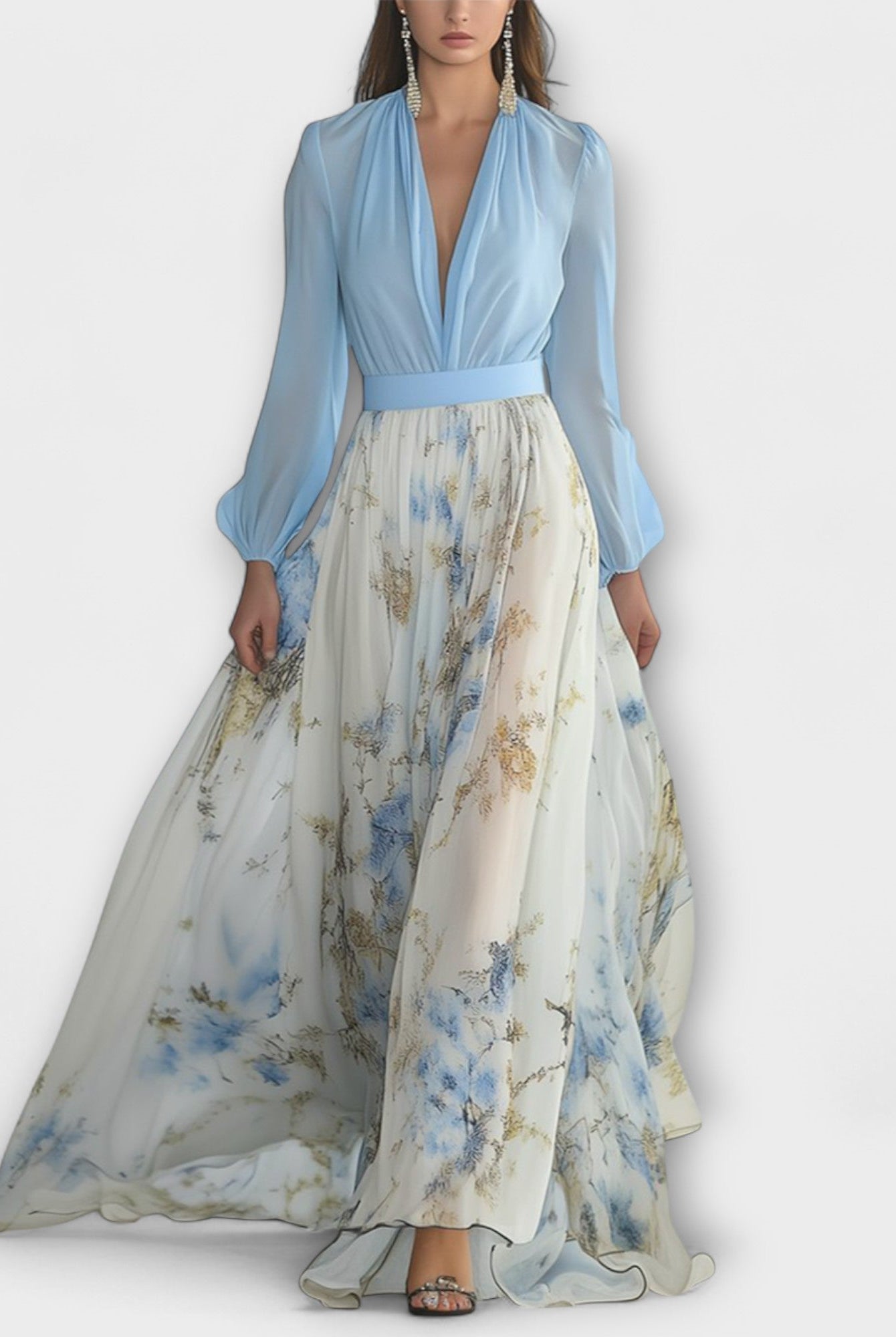 Annabelle | Sparkling Floral Maxi Dress