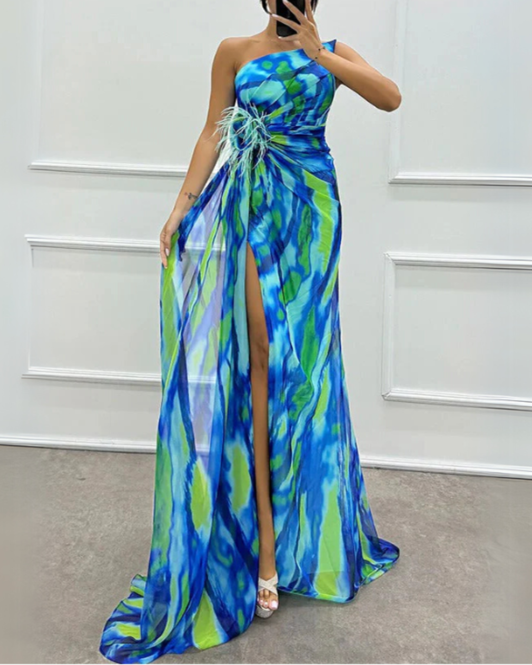 Kristen | Vibrant Draped Dress