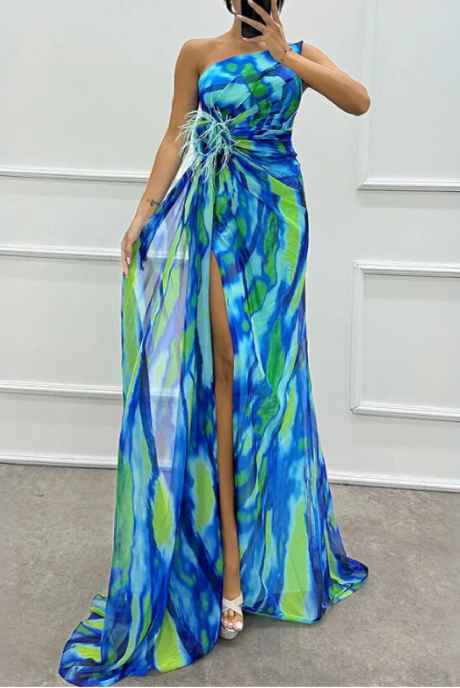 Peyton | Vibrant Draped Dress