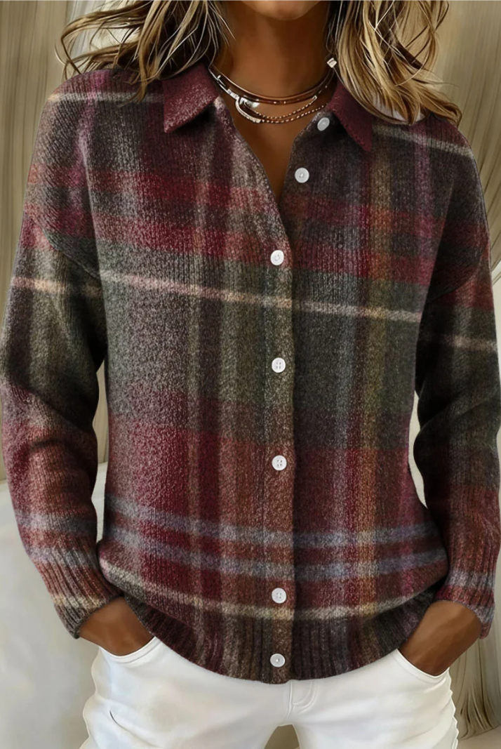 Josie | Checked Hoodie Blouse