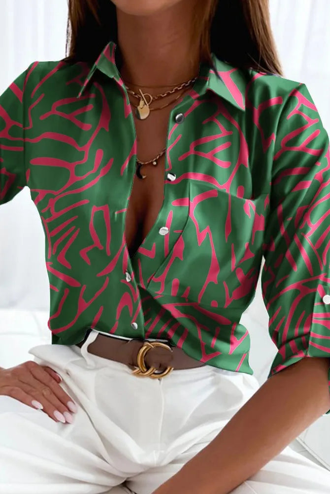 Colleen | Elegant Blouse with Artistic Print