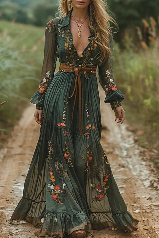 Toby | Bohemian Floral Maxi Dress
