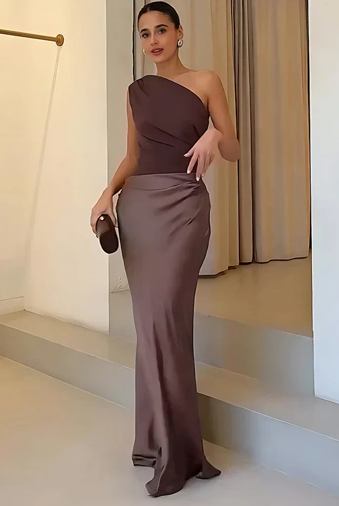 Joselyn | Maxi Dress with a Guilt in Satin