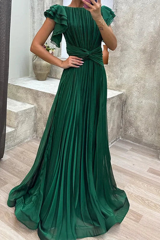 Zita | Pleated Evening Dress