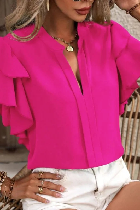 Stevie | Chic Blouse with Elegant Ruffle Sleeves