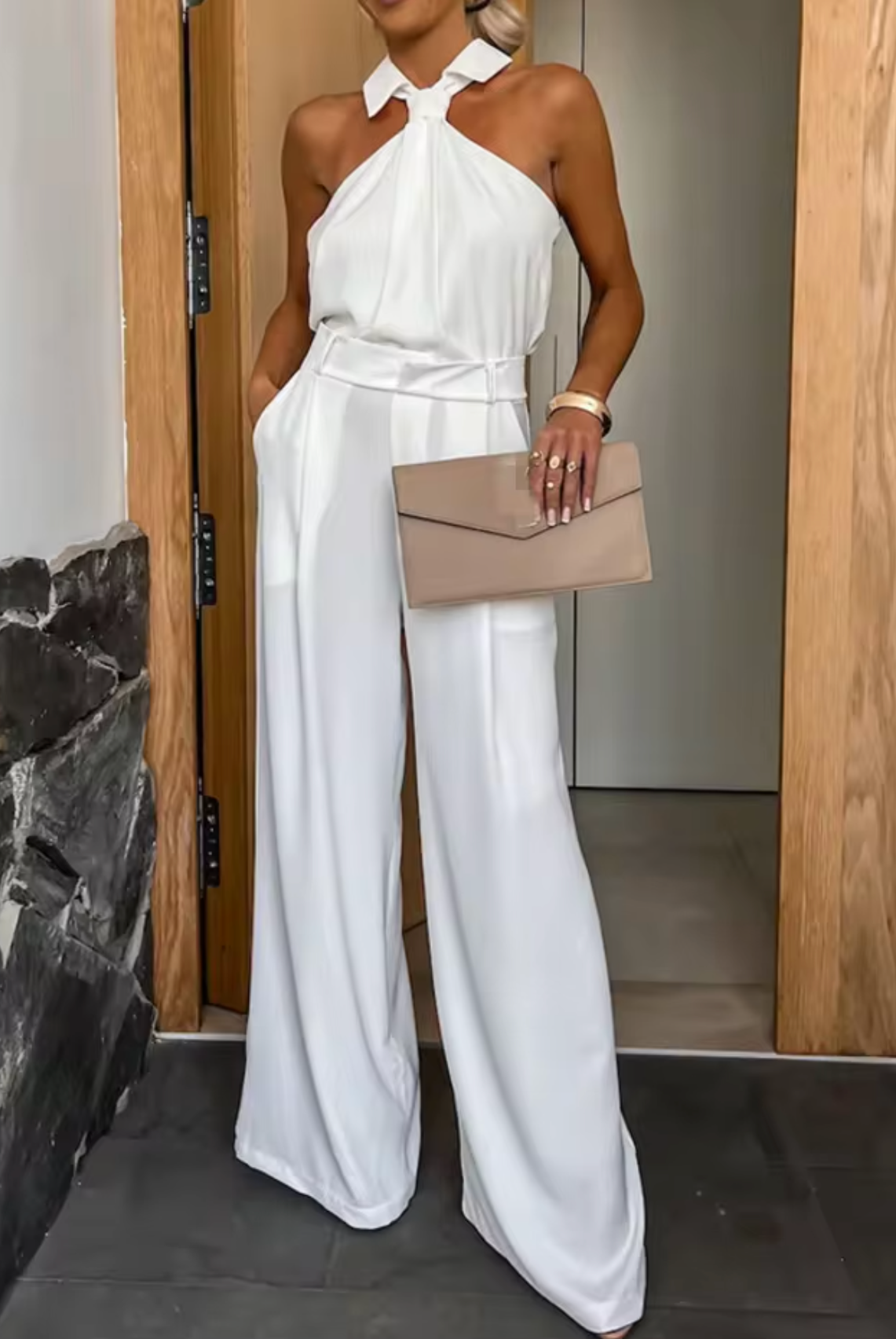 Jessica | Sleek Jumpsuit with Wide Legs
