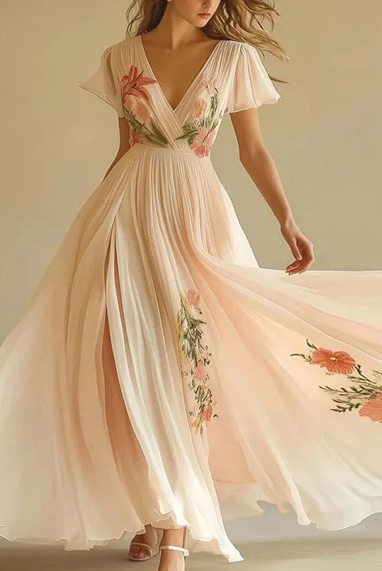 Yanira | Evening Dress with V-Neck