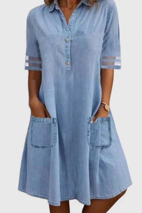 Valencia | Figure Flattering Denim Dress