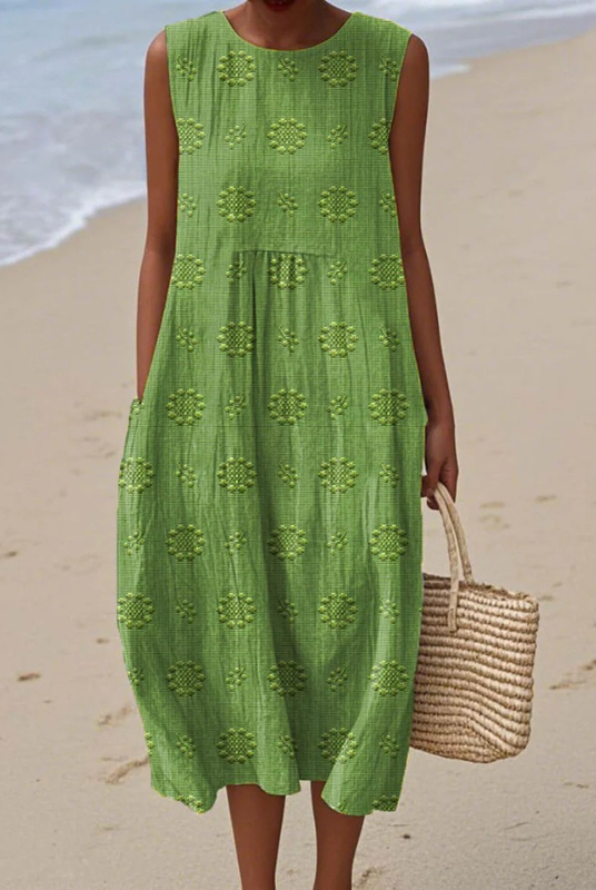 Chantal | Embroidered Midi Dress