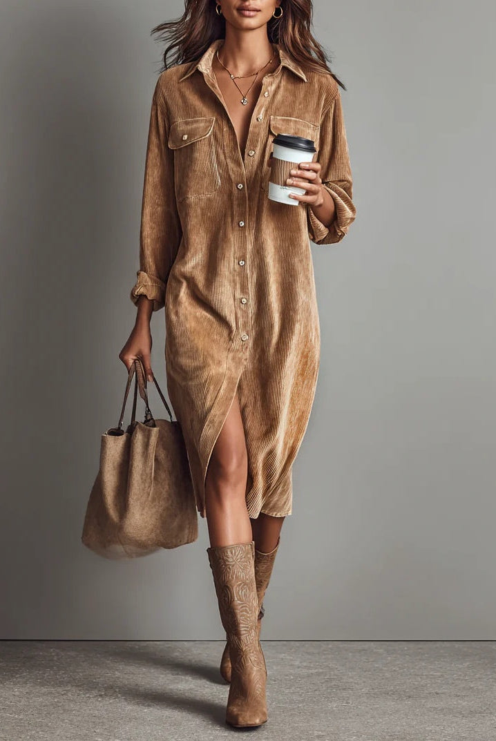 Fleur | Soft Corduroy Dress