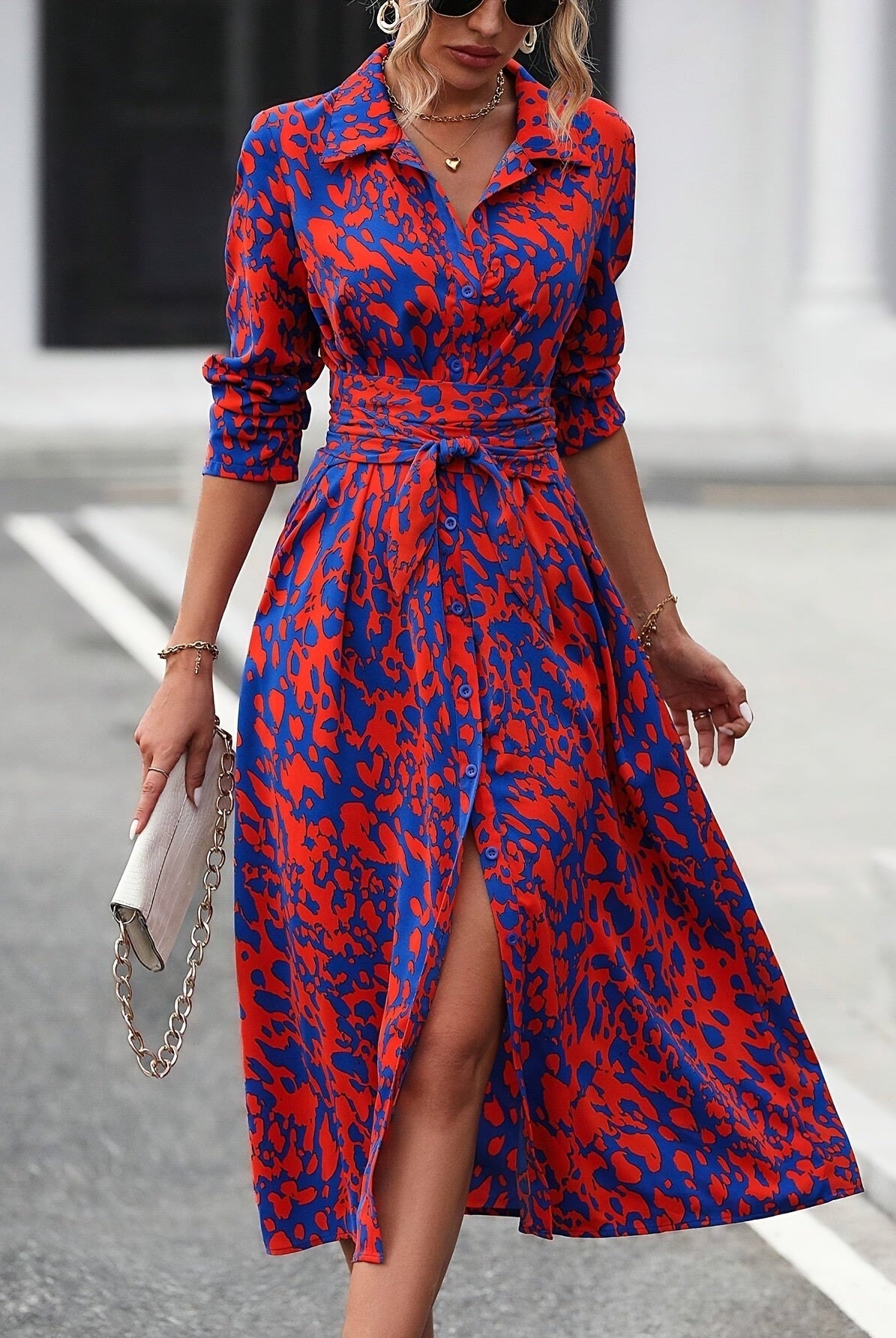 Remmy | Geometric Shirt Dress