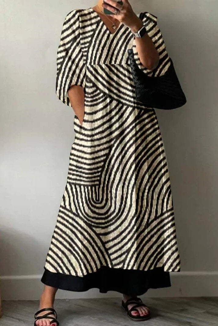 Autumn | Elegant Printed Dress Karoline