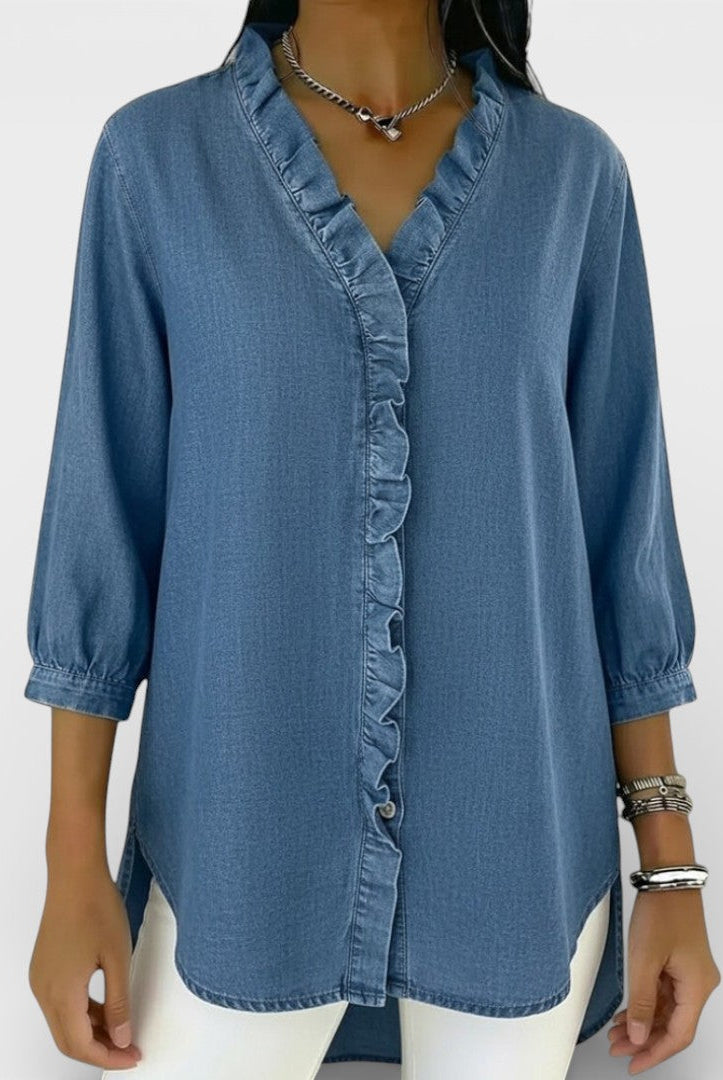 Candace | Elegant Ruffled Blouse