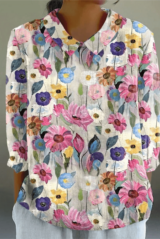 Nola | Artistic Floral Top