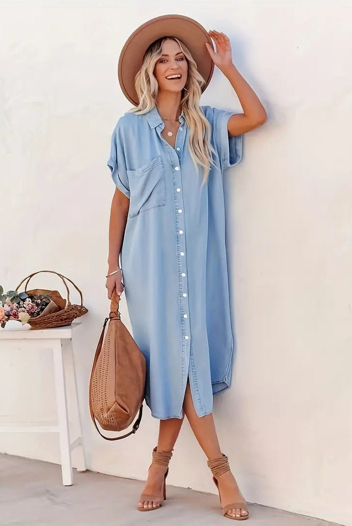 Davinia | Shirt Dress with Fixed Pockets