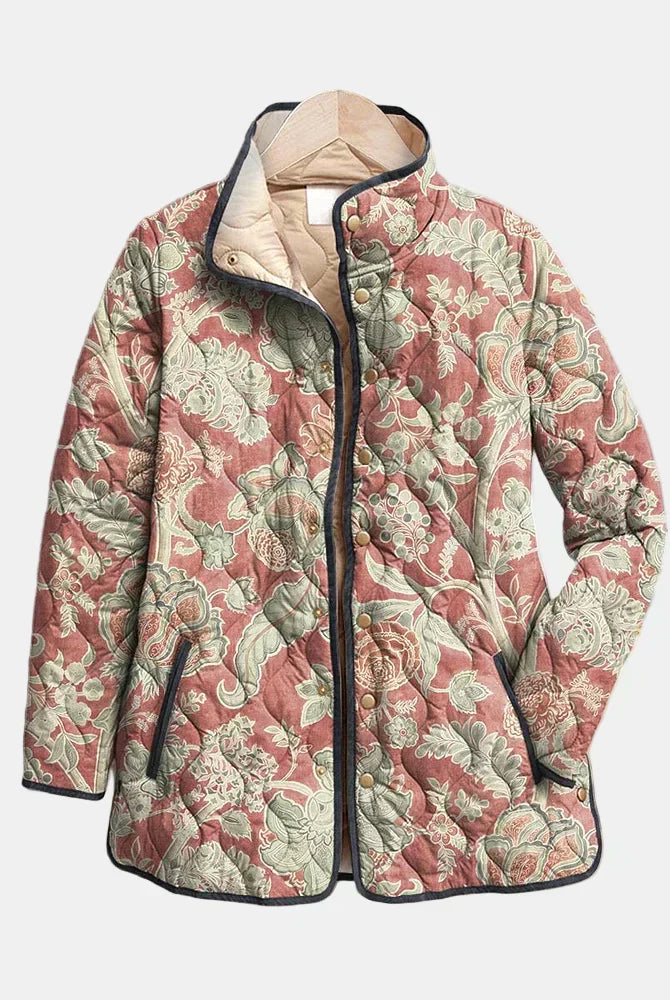 Louise | Vintage Floral Casual Quilted Jacket