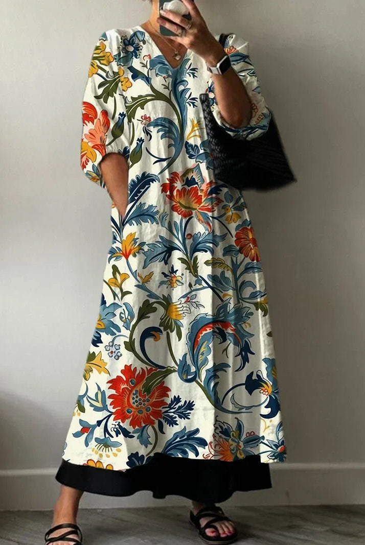 Rabia | Elegant Dress with Tiana Print