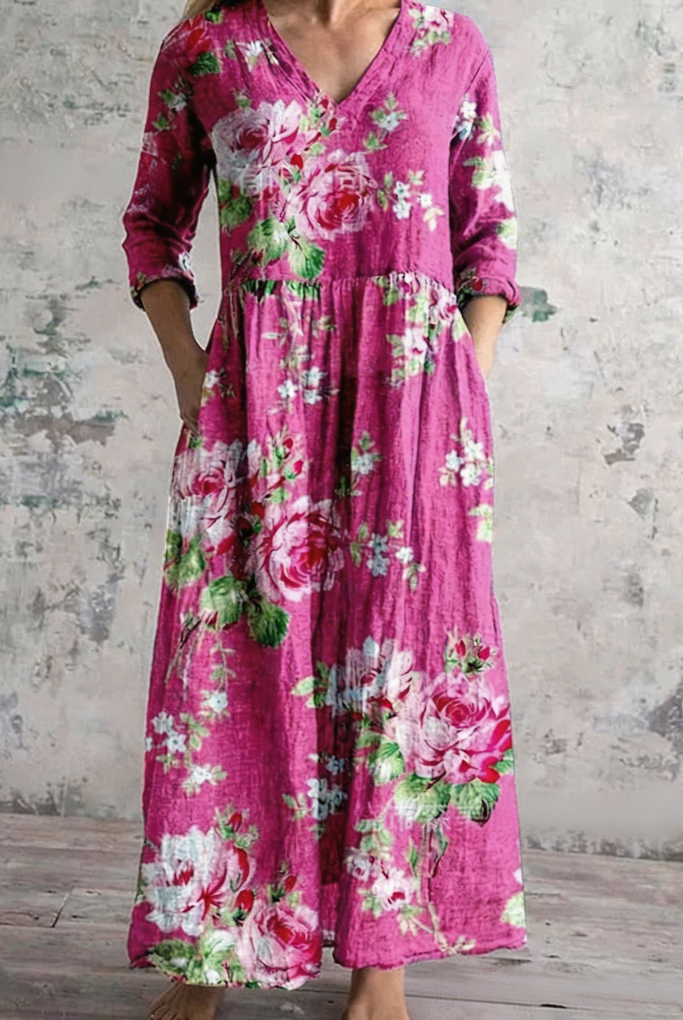 Susie | Elegant Dress with Lana Print