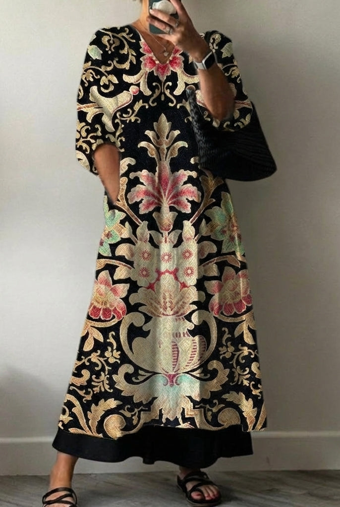 Shana | Elegant Dress with Evi Print
