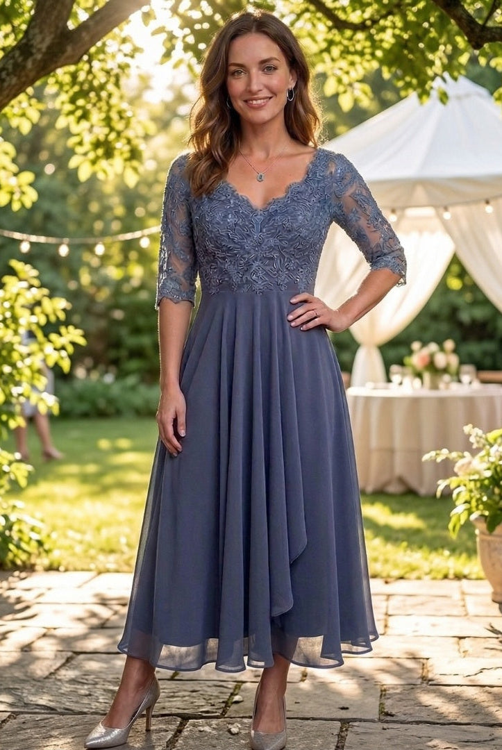 Zinnia | Elegant Lace Midi Dress