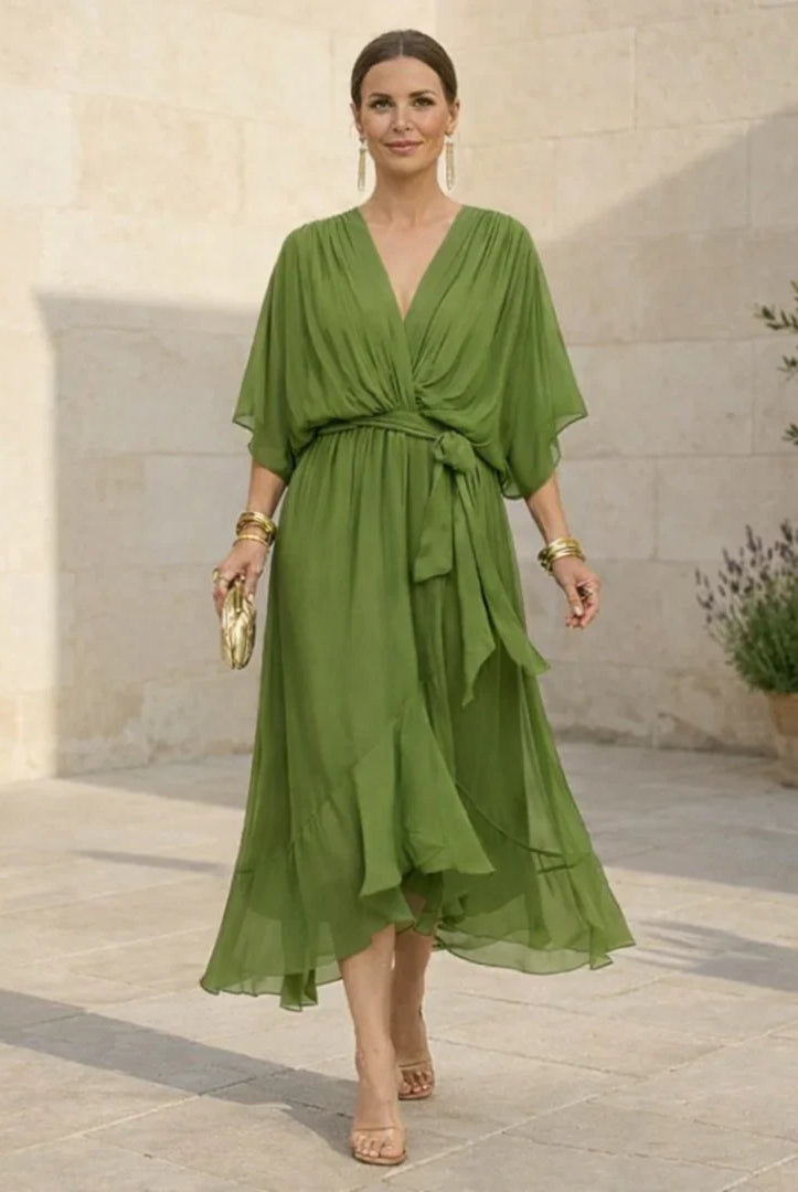 Kendyl | Sandra Chiffon V-Neck Dress