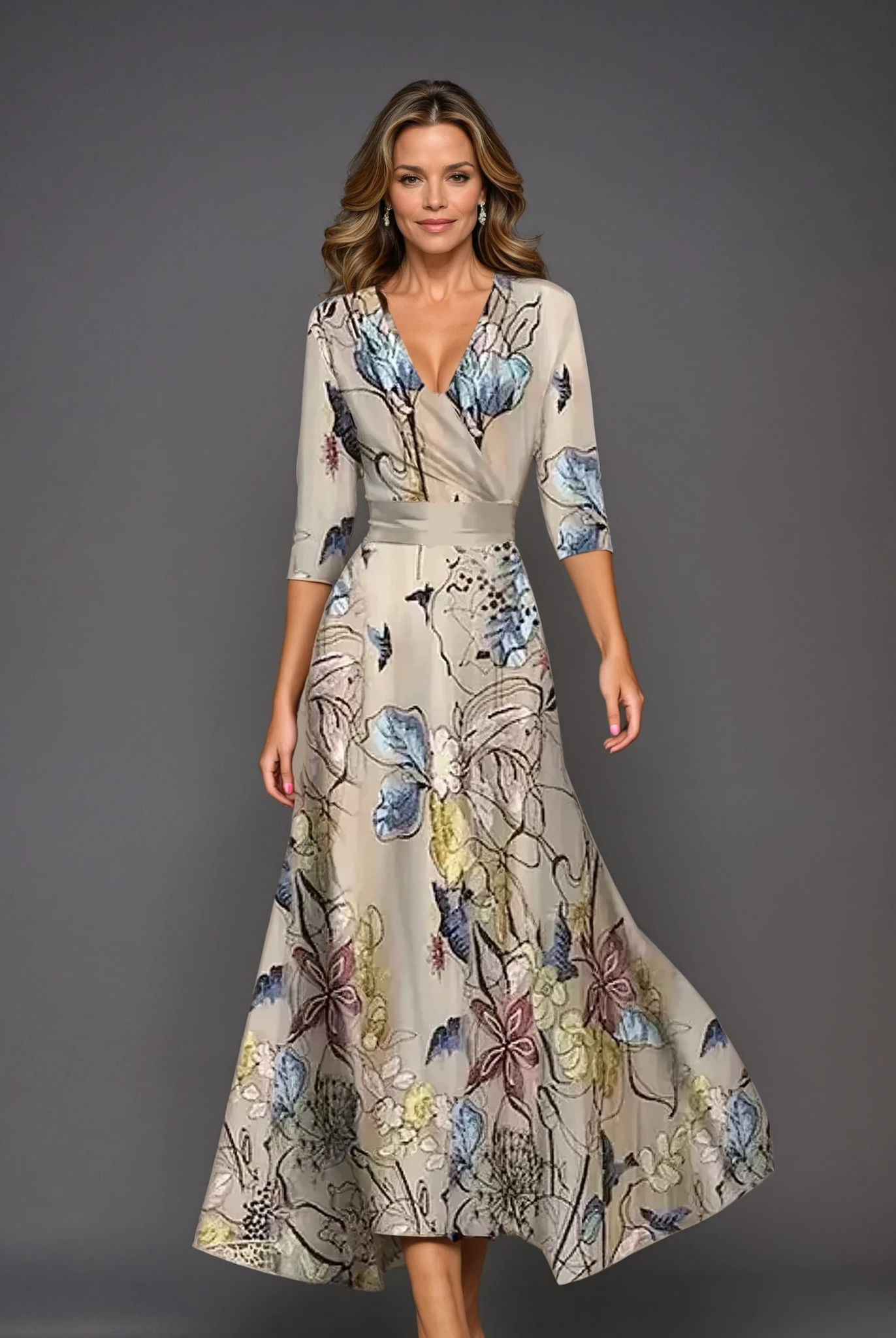 Virgilia | Chic Dress with Floral Print