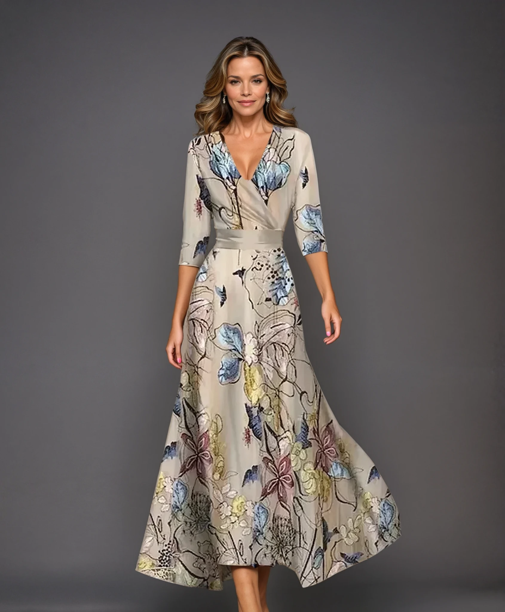 Virgilia | Chic Dress with Floral Print