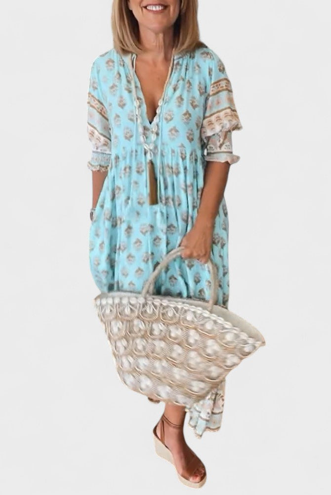 Norah | Boho Button Dress