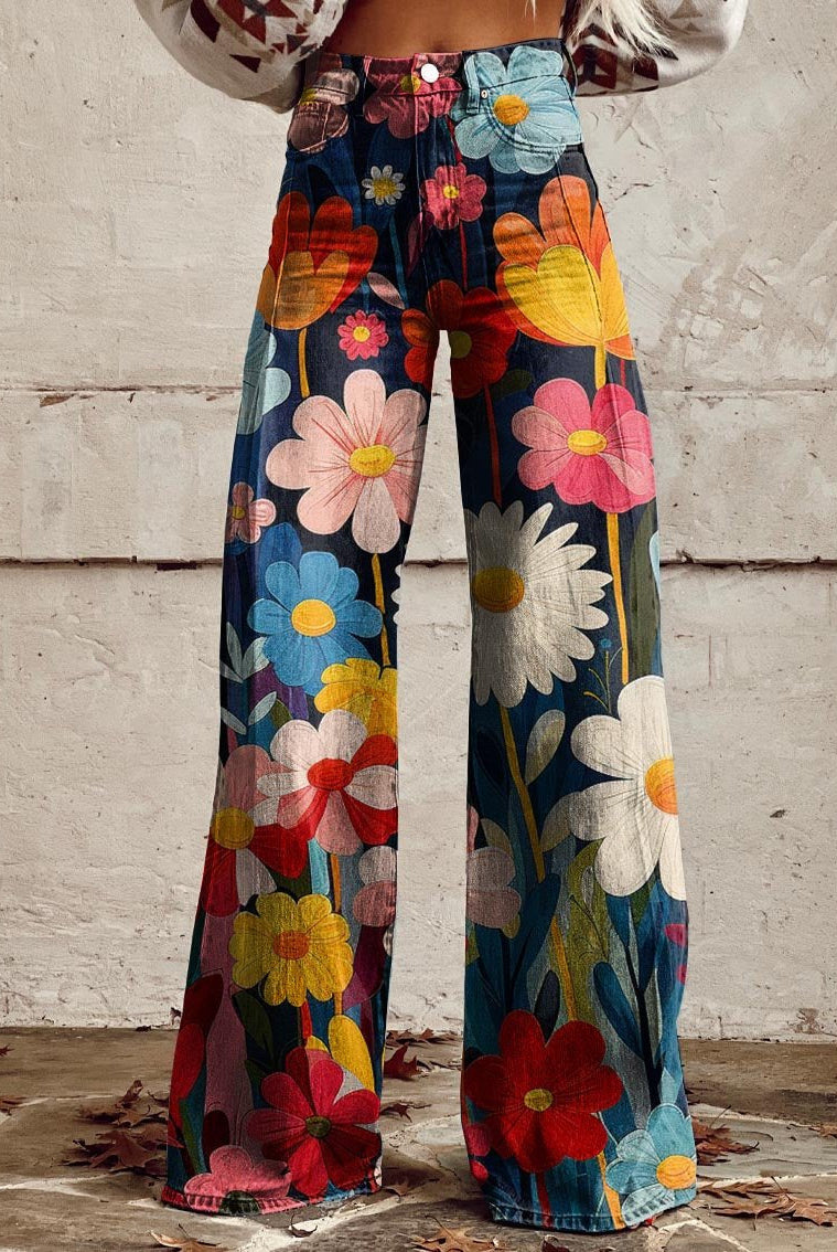 Sadie | Floral Wide Pants