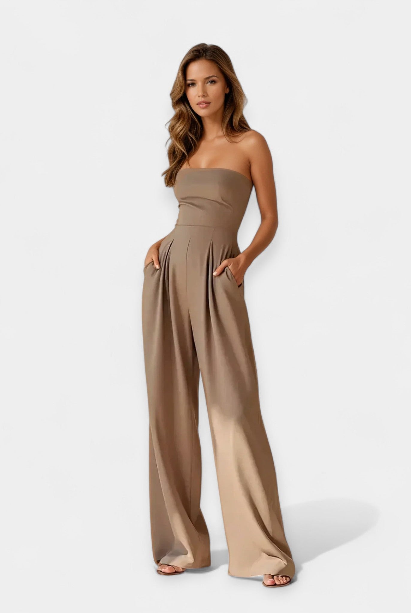 Catalina | Strapless Bustier Jumpsuit