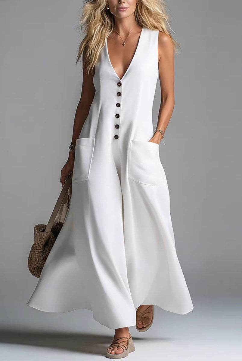 Alana | Button Flow Maxi Dress
