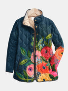 Greta | Vintage Floral Print Quilted Jacket