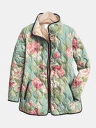 Dora | Retro Floral Patterned Quilted Jacket