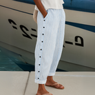 Kiara | Stylish Striped Button Pants