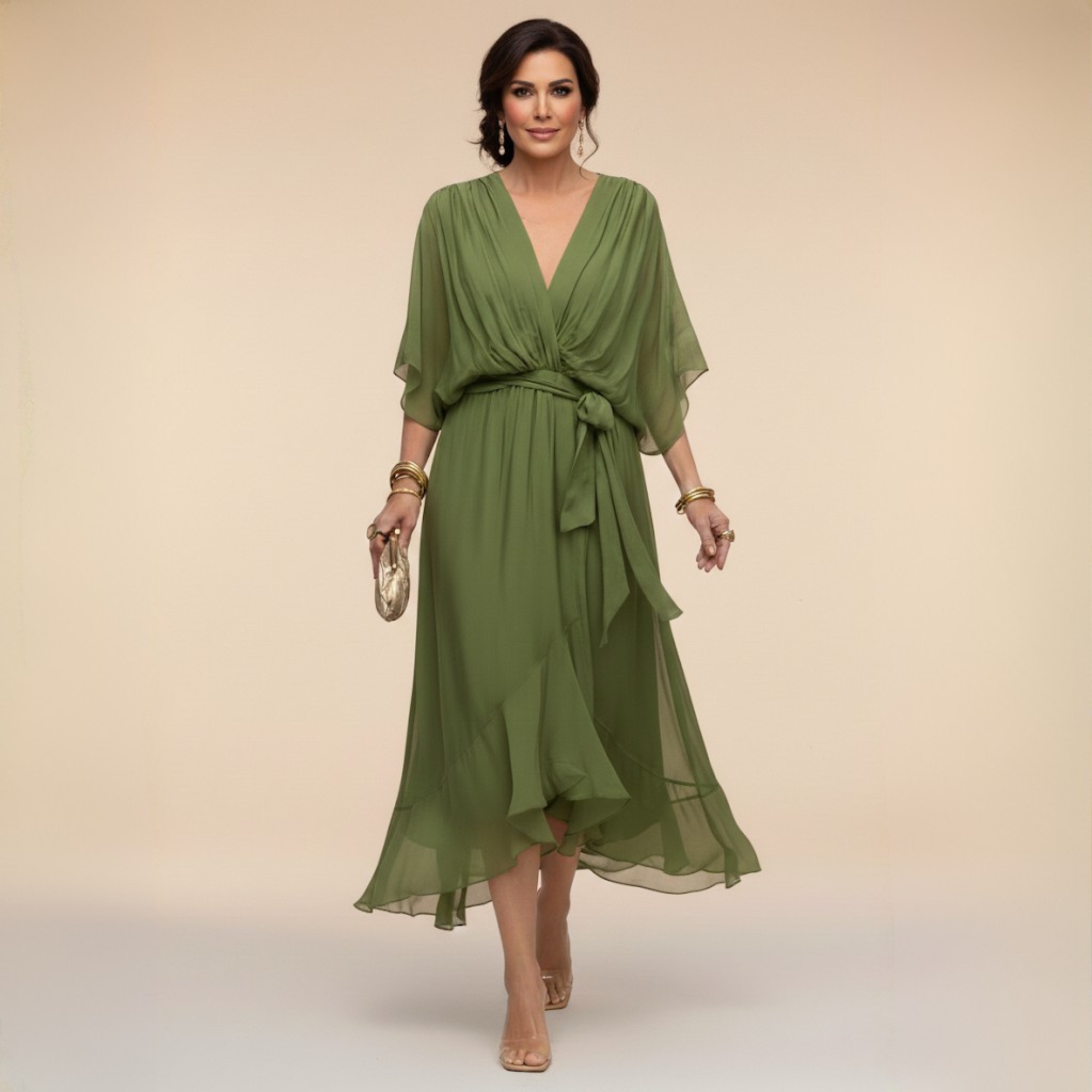Alina | Effortlessly Flattering Dress-Green