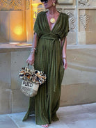 Raisa | Kimono Draped Braids Cover Up Slit Maxi Dress
