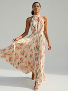 Merit | Halter Neck Floral Midi Dress