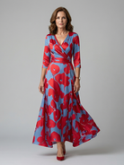Brya | Cross Wrap Neck Midi Dress