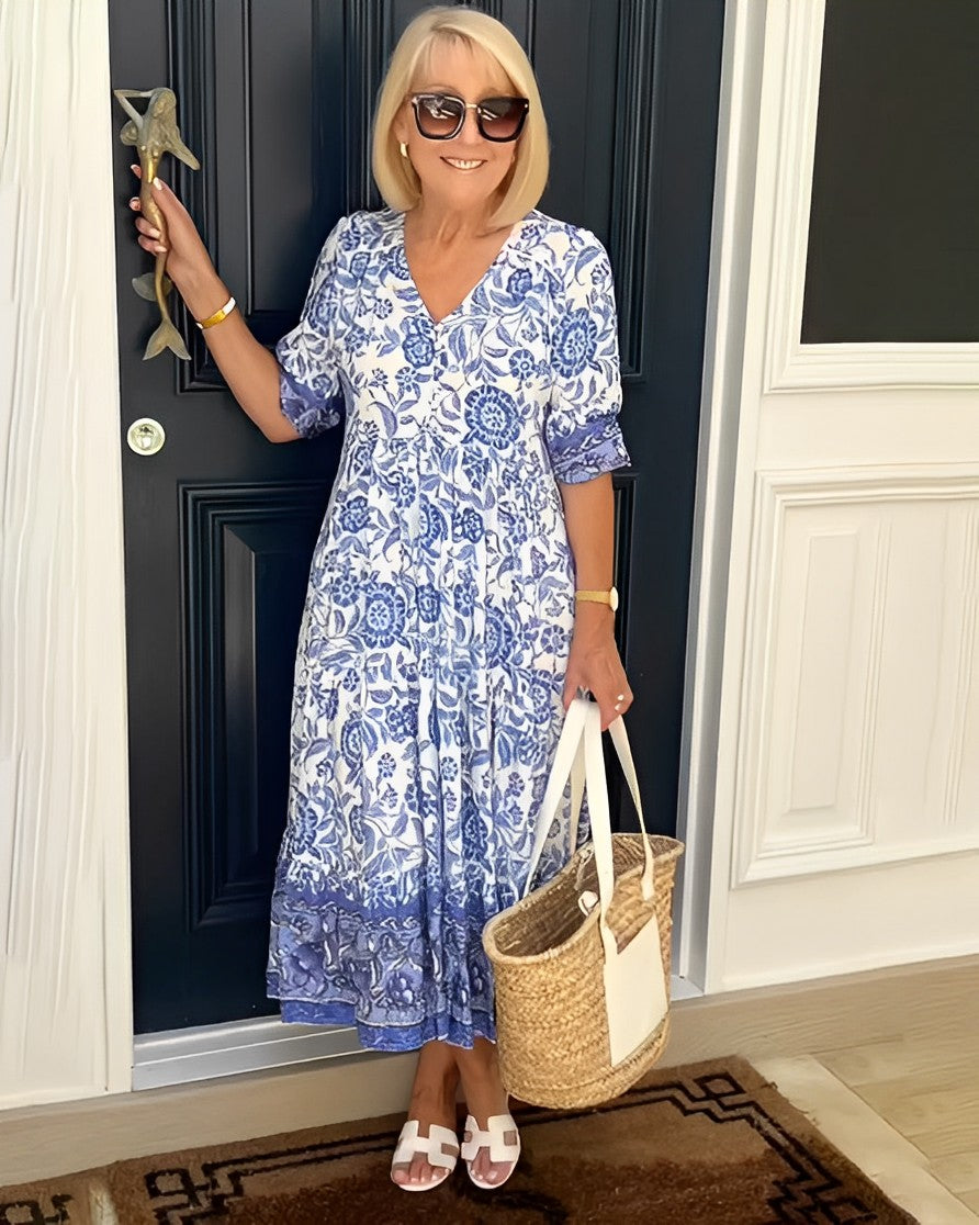 Marjorie | Graceful V-Neck Floral