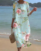 Almira | Sunset Flower Dress