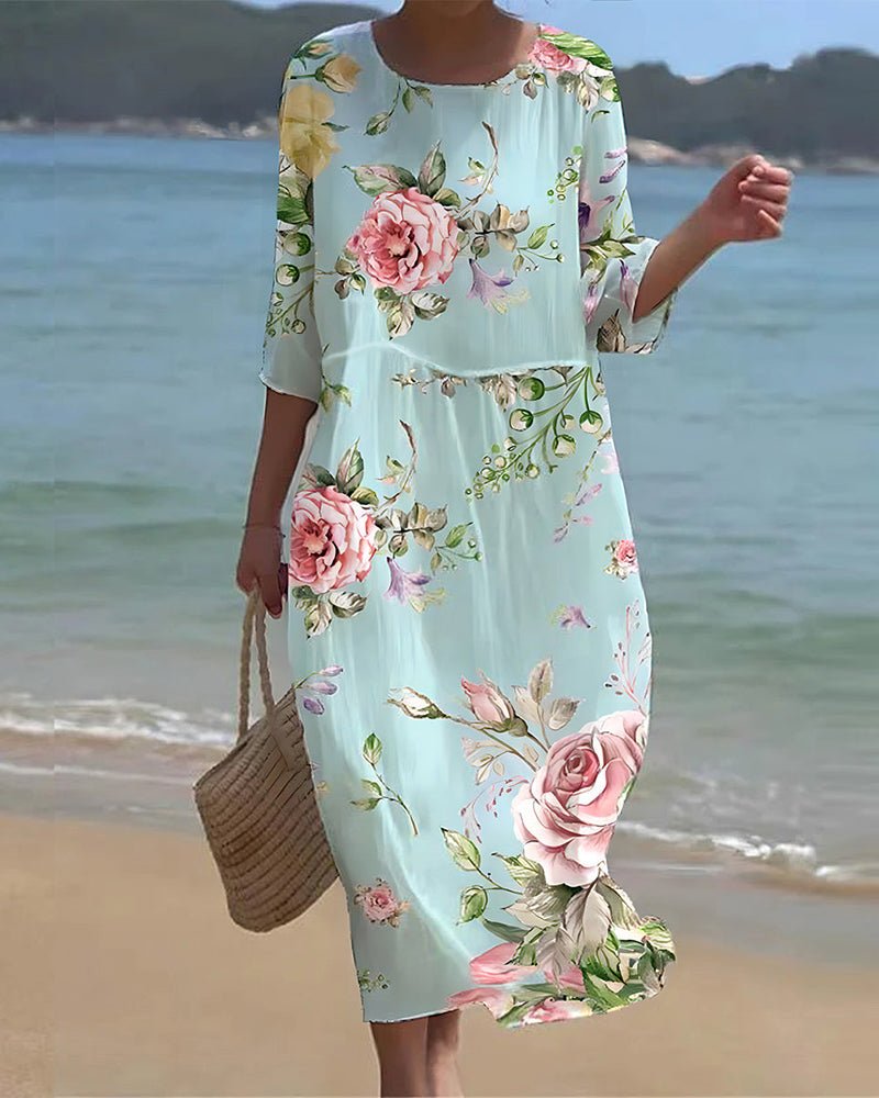 Almira | Sunset Flower Dress
