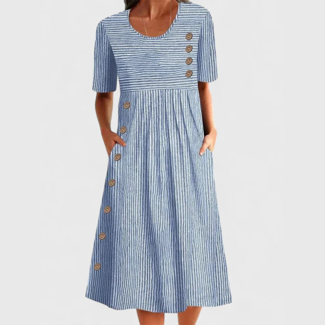 Lexa | Striped Midi Dress