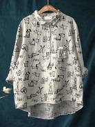 Persephone | Women's Cute Dog Print Casual Shirt