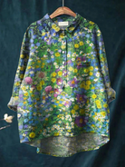 Roselyn | Women's Vintage Floral Art Print Casual Shirt