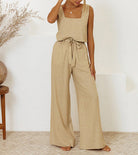 Cara | Minimalist Top Set and Wide Leg Pants